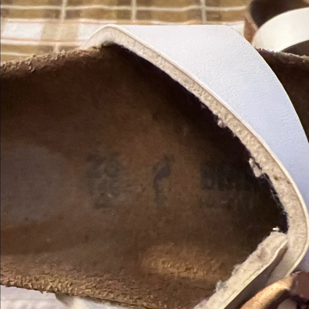 Birkenstock Kids White Double Strap Sandals - Picture 4 of 4